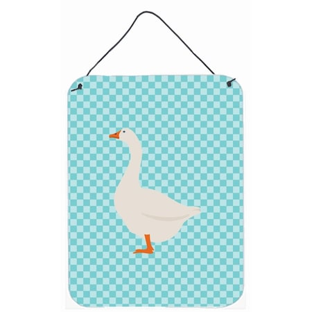 Carolines Treasures Embden Goose Blue Check Wall or Door Hanging Prints BB8066DS1216